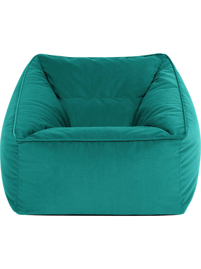 Pouf poltrona da salotto natalia in velluto opaco - icon Blu pavone - Kiabi