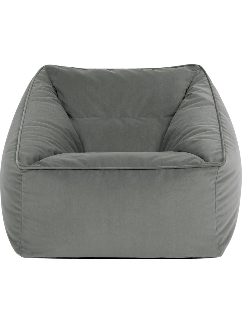 Pouf poltrona da salotto natalia in velluto opaco - icon Grigio antracite - Kiabi