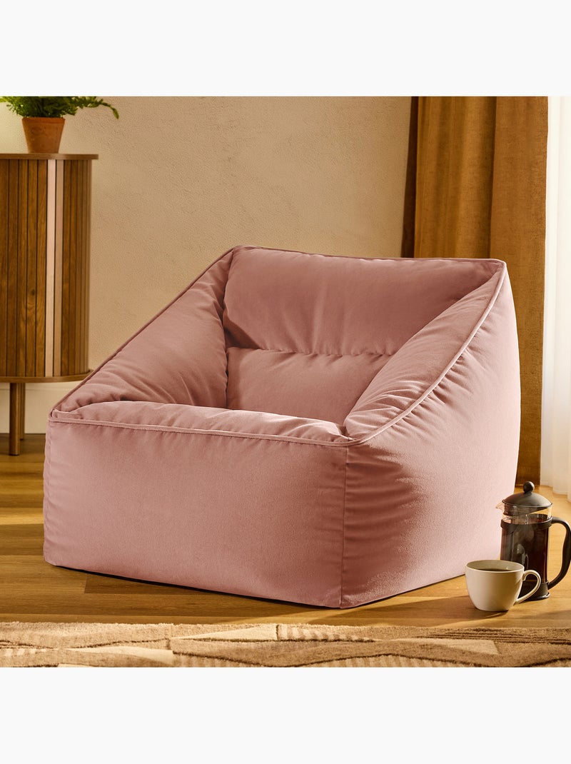 Pouf poltrona da salotto natalia in velluto opaco - icon Rosa chiaro - Kiabi