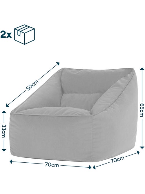 Pouf poltrona da salotto natalia in velluto opaco - icon - Kiabi