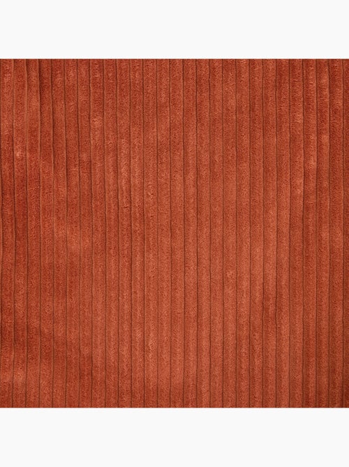 Pouf poltrona dalton con schienale alto e poggiapiedi quadrato in velluto a coste - icon - Kiabi