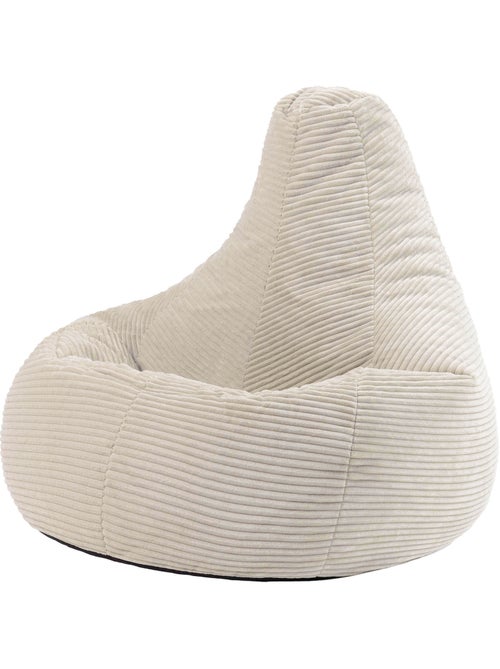 Pouf poltrona dalton con schienale alto in velluto a coste - icon - Kiabi