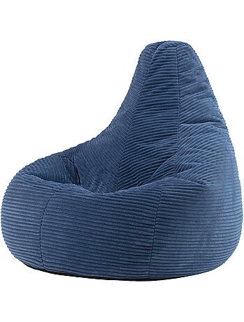Pouf poltrona dalton con schienale alto in velluto a coste - icon