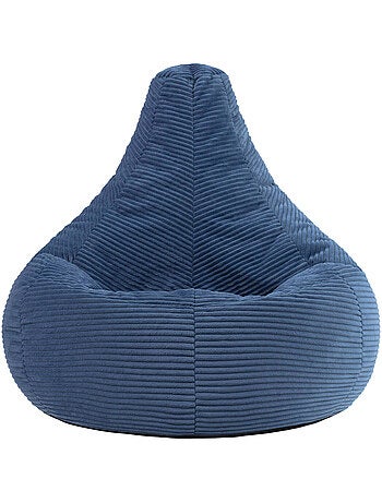 Pouf poltrona dalton con schienale alto in velluto a coste - icon
