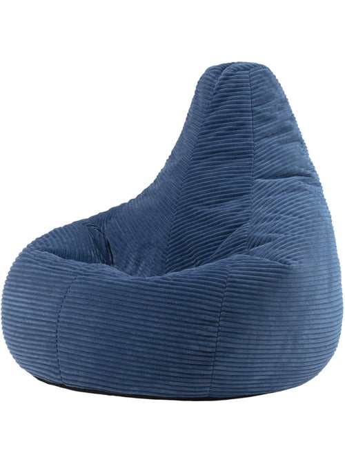 Pouf poltrona dalton con schienale alto in velluto a coste - icon - Kiabi