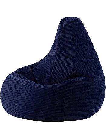 Pouf poltrona dalton con schienale alto in velluto a coste - icon