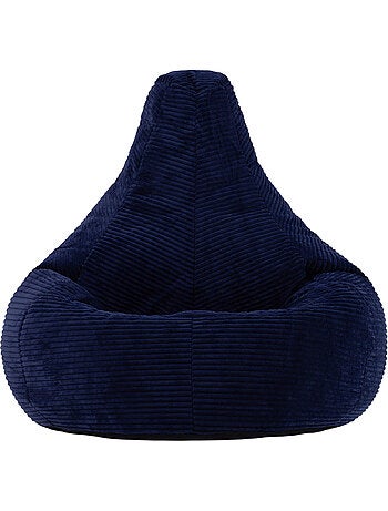 Pouf poltrona dalton con schienale alto in velluto a coste - icon