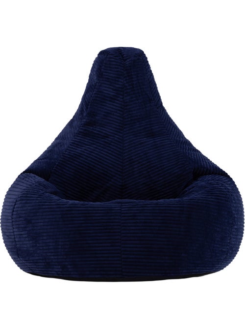 Pouf poltrona dalton con schienale alto in velluto a coste - icon - Kiabi