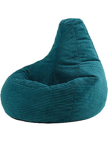 Pouf poltrona dalton con schienale alto in velluto a coste - icon