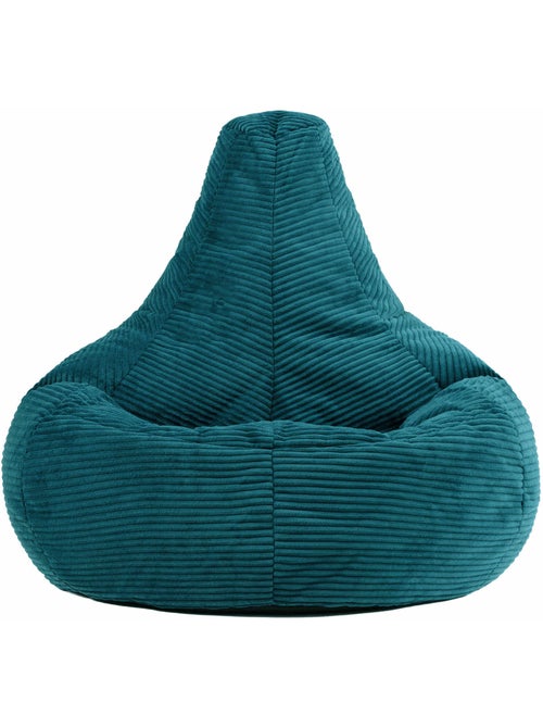 Pouf poltrona dalton con schienale alto in velluto a coste - icon - Kiabi