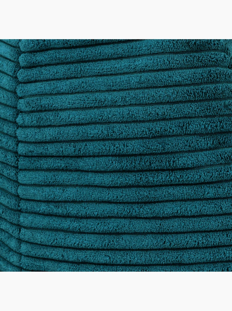 Pouf poltrona dalton con schienale alto in velluto a coste - icon Blu pavone - Kiabi