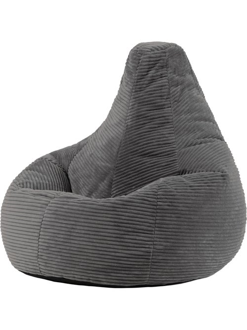 Pouf poltrona dalton con schienale alto in velluto a coste - icon - Kiabi