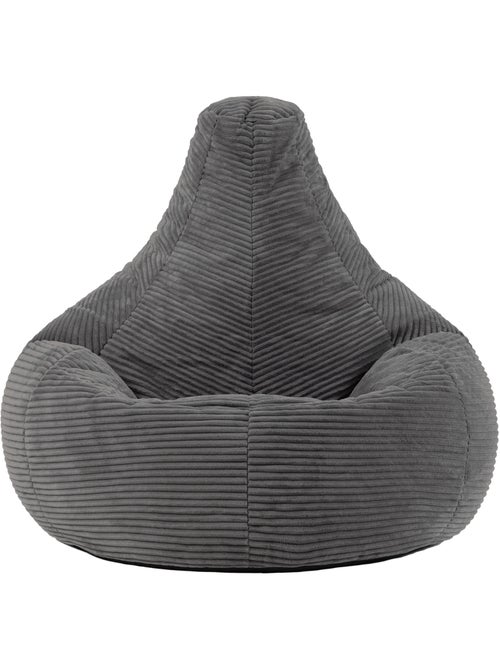 Pouf poltrona dalton con schienale alto in velluto a coste - icon - Kiabi