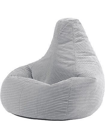 Pouf poltrona dalton con schienale alto in velluto a coste - icon