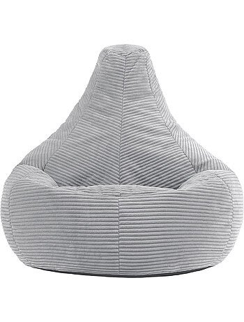 Pouf poltrona dalton con schienale alto in velluto a coste - icon