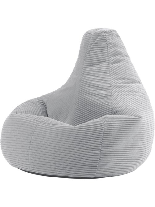 Pouf poltrona dalton con schienale alto in velluto a coste - icon - Kiabi