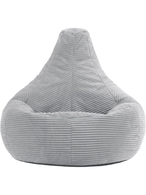 Pouf poltrona dalton con schienale alto in velluto a coste - icon - Kiabi