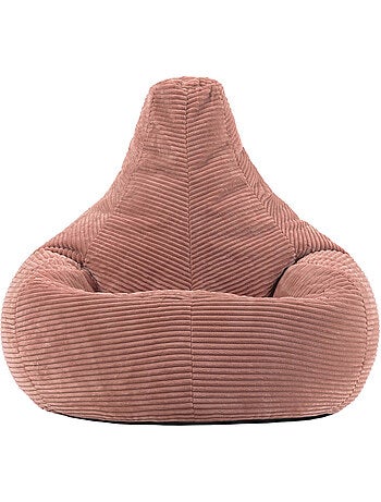 Pouf poltrona dalton con schienale alto in velluto a coste - icon