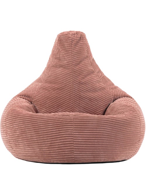 Pouf poltrona dalton con schienale alto in velluto a coste - icon - Kiabi
