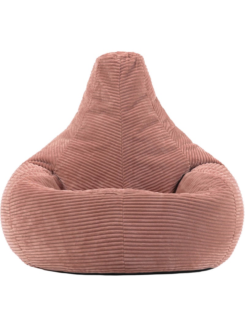 Pouf poltrona dalton con schienale alto in velluto a coste - icon Rosa chiaro - Kiabi