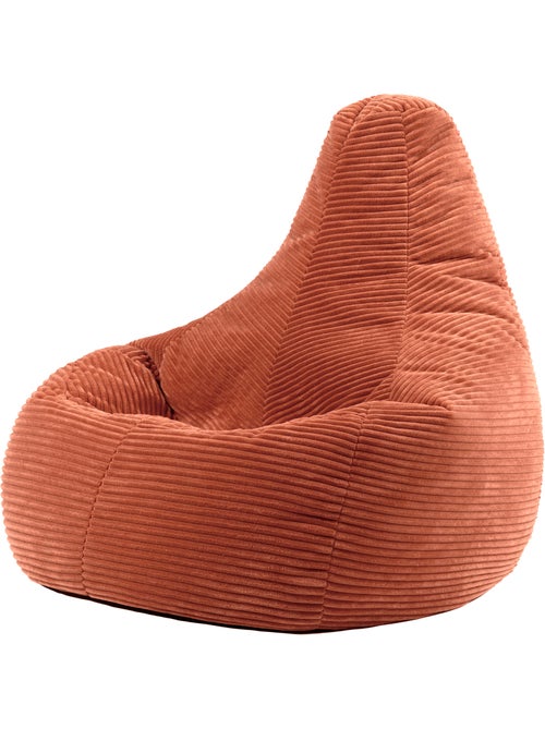 Pouf poltrona dalton con schienale alto in velluto a coste - icon - Kiabi