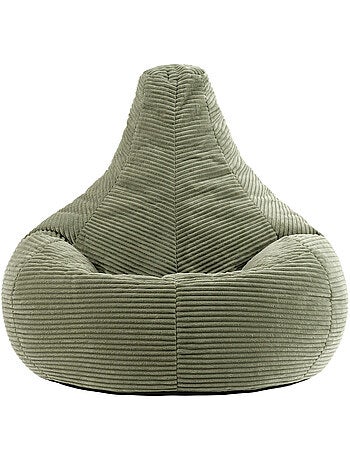 Pouf poltrona dalton con schienale alto in velluto a coste - icon