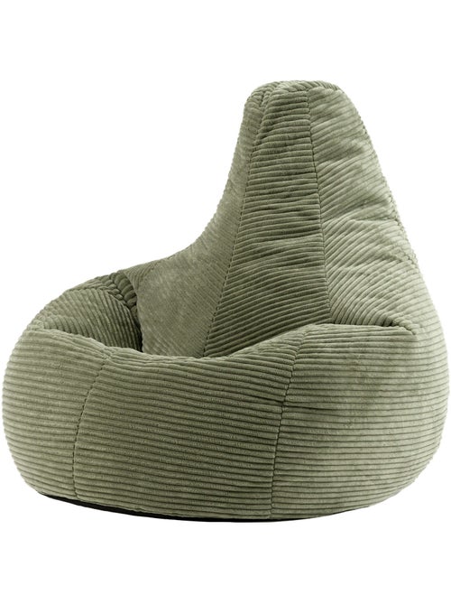 Pouf poltrona dalton con schienale alto in velluto a coste - icon - Kiabi