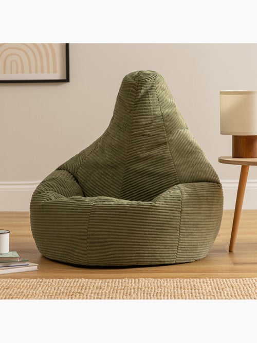 Pouf poltrona dalton con schienale alto in velluto a coste - icon - Kiabi