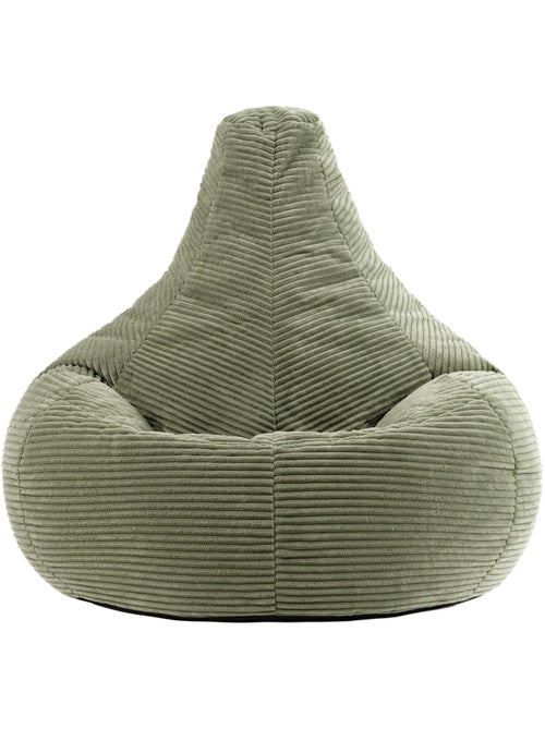 Pouf poltrona dalton con schienale alto in velluto a coste - icon - Kiabi