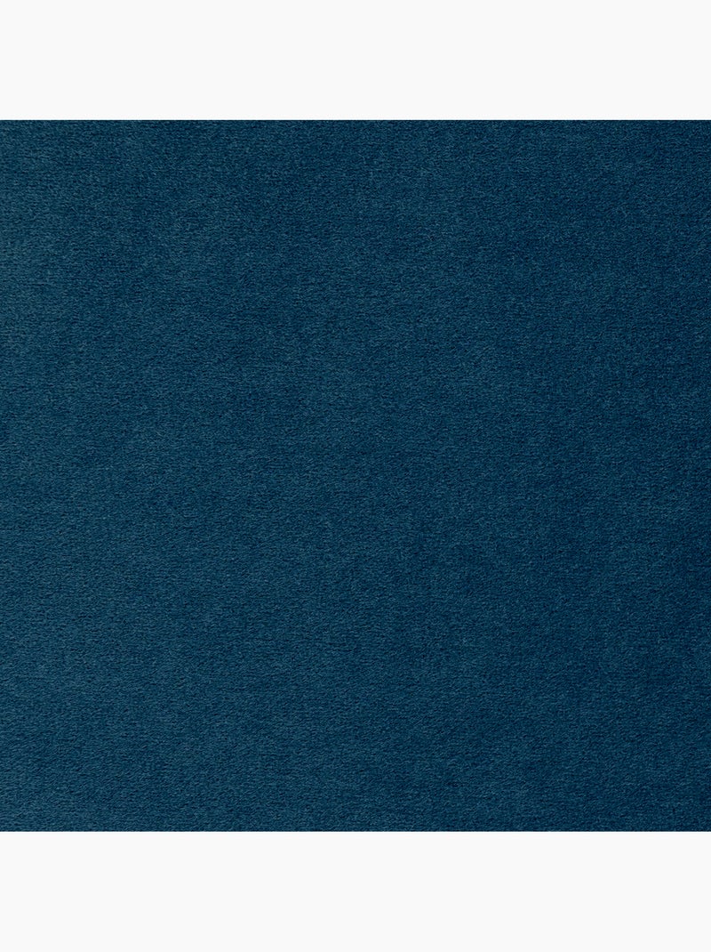 Pouf poltrona decorativa orb con poggiapiedi rotondo milano in velluto opaco - icon Blu marino - Kiabi