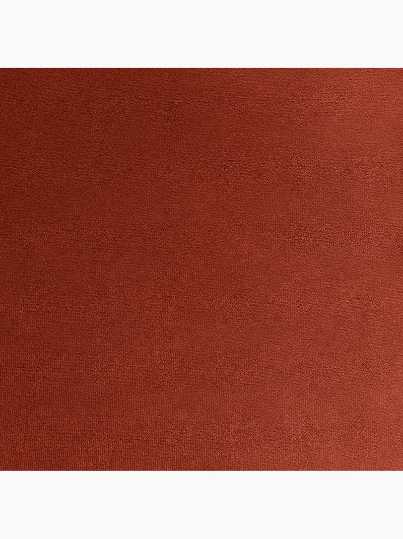Pouf poltrona decorativa orb con poggiapiedi rotondo milano in velluto opaco - icon Terracotta - Kiabi
