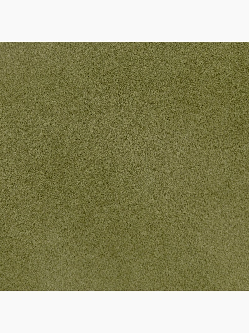 Pouf poltrona decorativa orb con poggiapiedi rotondo milano in velluto opaco - icon Verde oliva - Kiabi