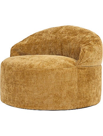 Pouf poltrona decorativa orb in tessuto chenille testurizzata - icon