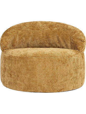 Pouf poltrona decorativa orb in tessuto chenille testurizzata - icon