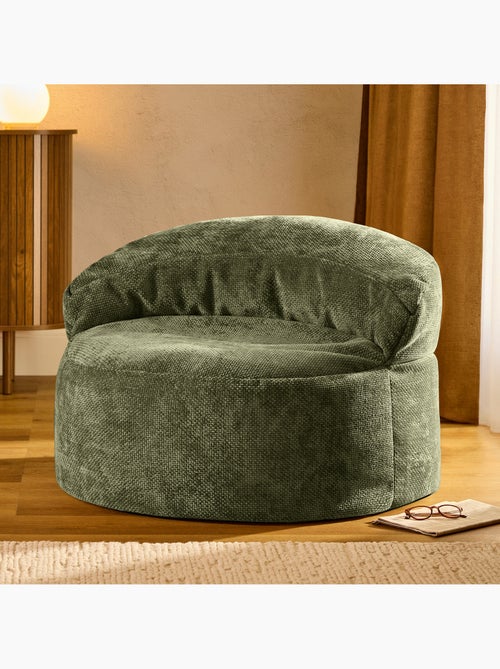 Pouf poltrona decorativa orb in tessuto chenille testurizzata - icon - Kiabi
