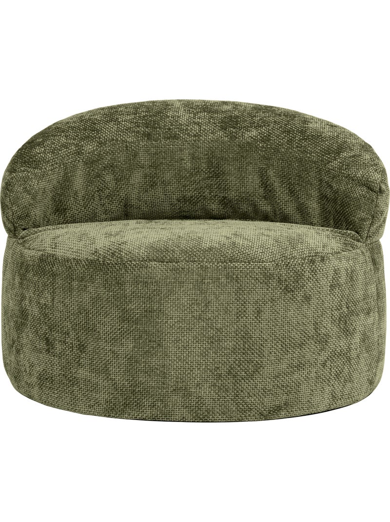 Pouf poltrona decorativa orb in tessuto chenille testurizzata - icon Verde oliva - Kiabi