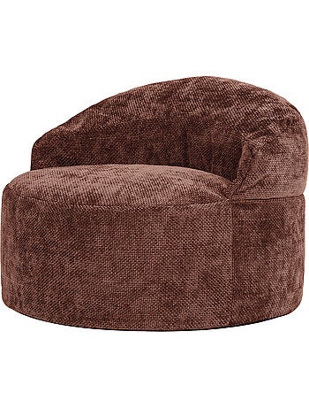 Pouf poltrona decorativa orb in tessuto chenille testurizzata - icon