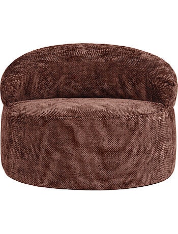 Pouf poltrona decorativa orb in tessuto chenille testurizzata - icon