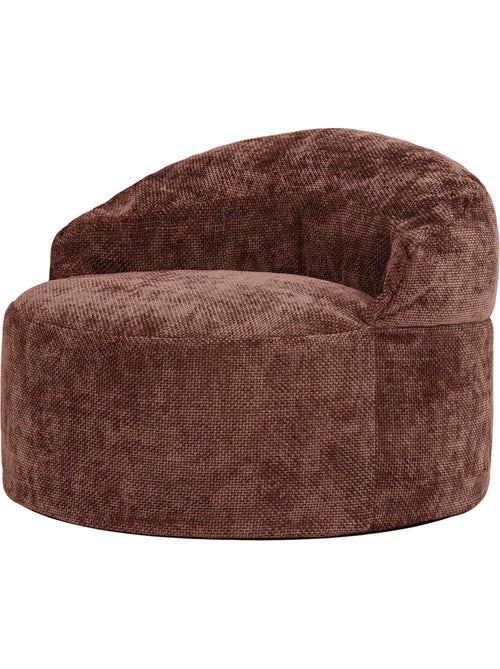 Pouf poltrona decorativa orb in tessuto chenille testurizzata - icon - Kiabi