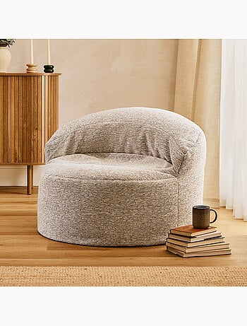 Pouf poltrona decorativa orb in tessuto intrecciato - icon