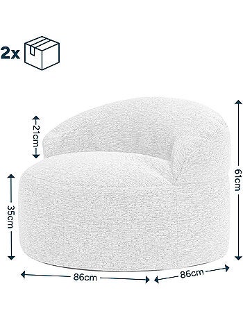 Pouf poltrona decorativa orb in tessuto intrecciato - icon