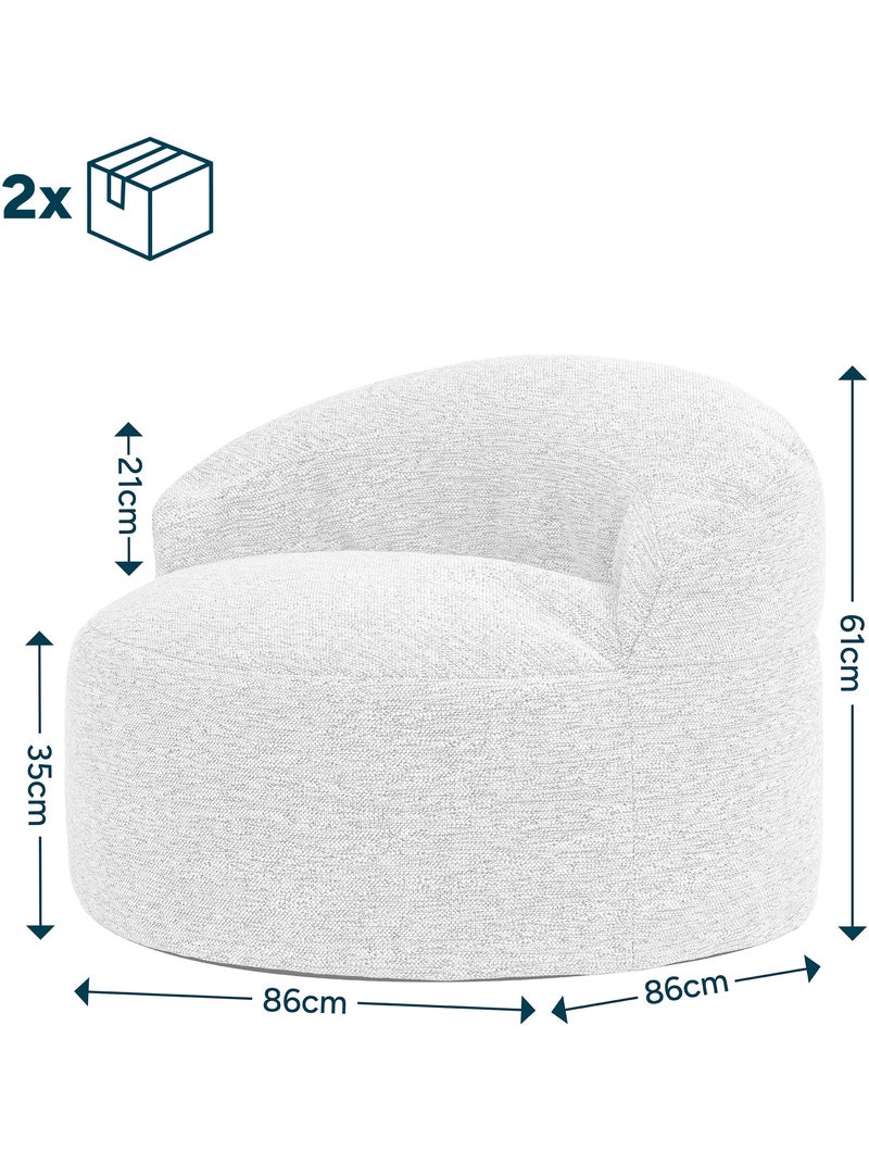Pouf poltrona decorativa orb in tessuto intrecciato - icon Beige mélange - Kiabi