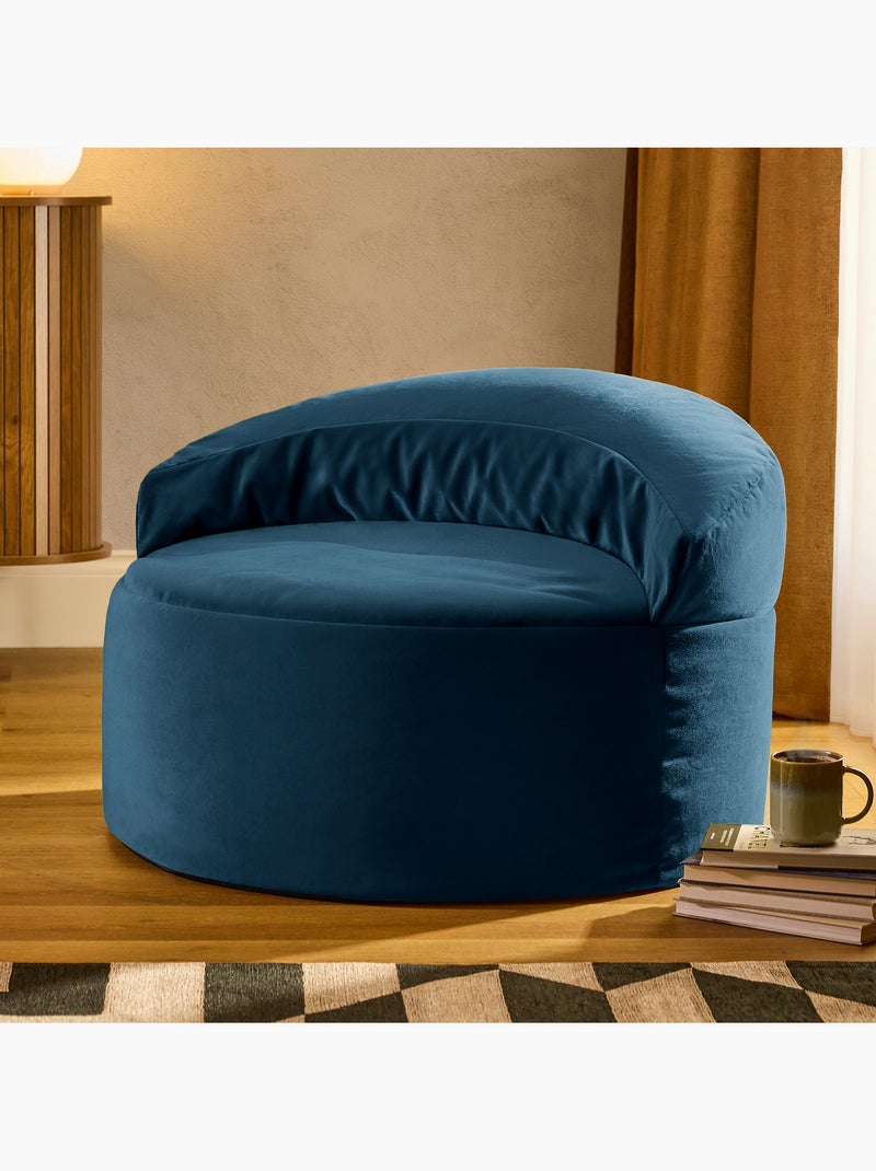 Pouf poltrona decorativa orb in velluto opaco - icon Blu marino - Kiabi