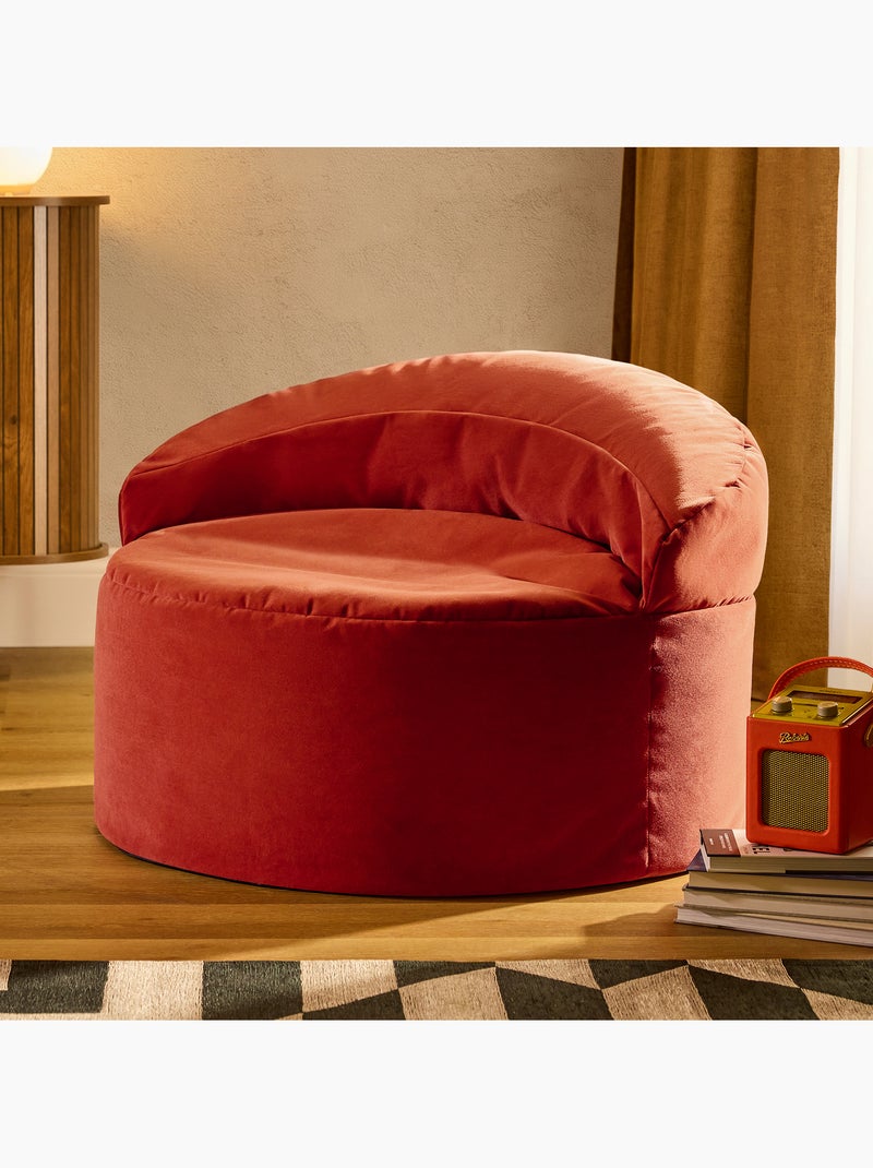 Pouf poltrona decorativa orb in velluto opaco - icon Terracotta - Kiabi