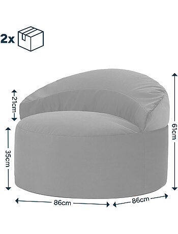 Pouf poltrona decorativa orb in velluto opaco - icon