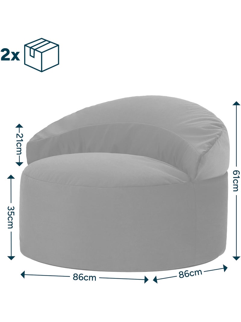Pouf poltrona decorativa orb in velluto opaco - icon Verde oliva - Kiabi