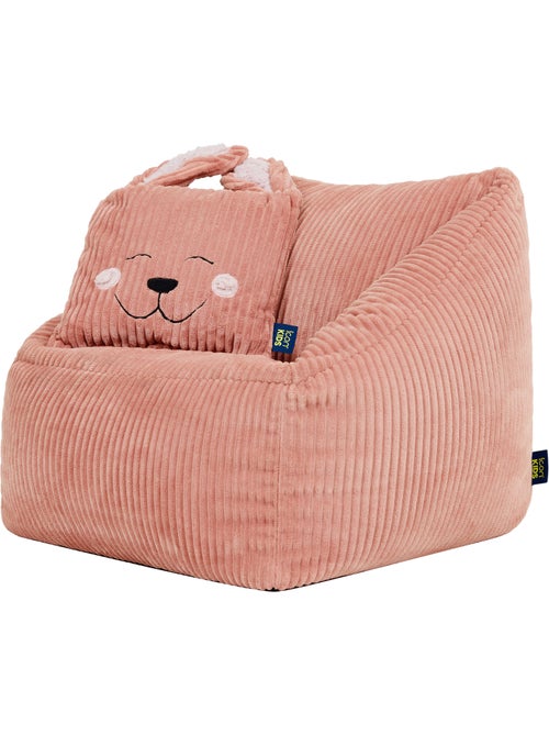 Pouf poltrona per bambini con cuscino a forma di animale coordinato in velluto a coste - icon - Kiabi