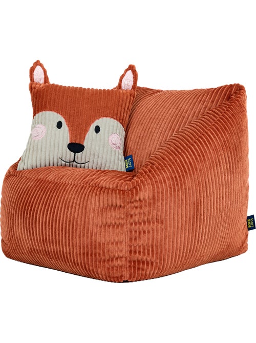 Pouf poltrona per bambini con cuscino a forma di animale coordinato in velluto a coste - icon - Kiabi