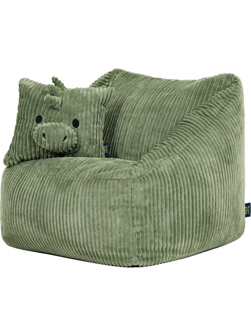 Pouf poltrona per bambini con cuscino a forma di animale coordinato in velluto a coste - icon - Kiabi
