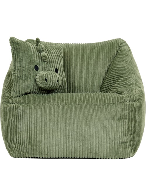 Pouf poltrona per bambini con cuscino a forma di animale coordinato in velluto a coste - icon - Kiabi